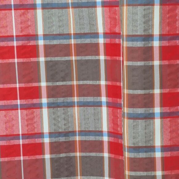 The North Face Seersucker Shirt QuickDry SS Alcoasta Red Plaid Button Up XXL 2XL - Picture 9 of 16